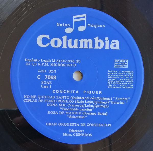 Conchita Piquer - Conchita Piquer | Columbia (C 7068) - 3