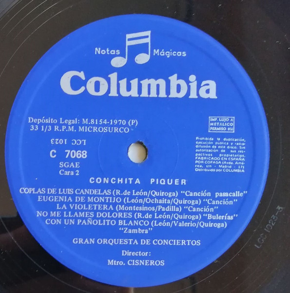 Conchita Piquer - Conchita Piquer | Columbia (C 7068) - 4