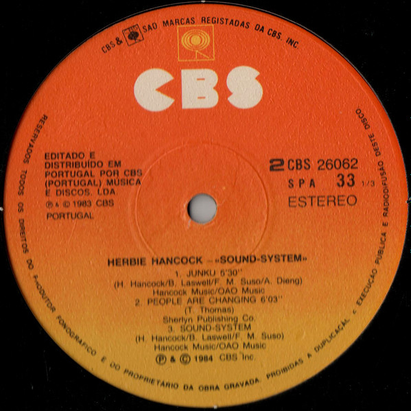 Herbie Hancock - Sound-System | CBS (26062) - 4