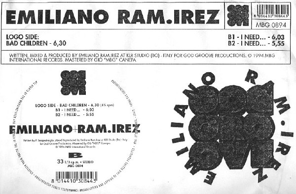 Emiliano Ram. Irez - Bad Children | God Groove (MBG 0894)