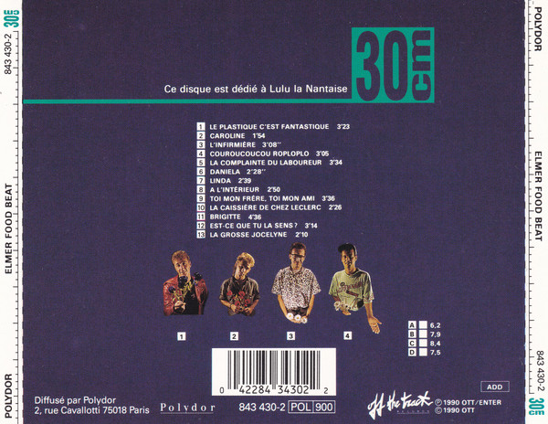 Elmer Food Beat - 30 Cm | Polydor (843 430-2) - 3 Elmer Food Beat - 30 Cm | Polydor (843 430-2) - 3
