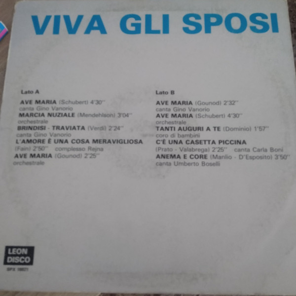 Various - Viva Gli Sposi | Leon Disco (SPX 10021) - 2 Various - Viva Gli Sposi | Leon Disco (SPX 10021) - 2