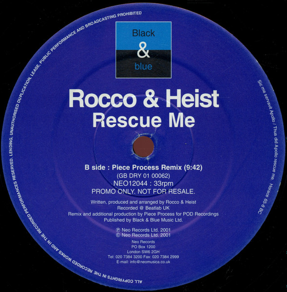 Rocco & Heist - Rescue Me | Black & Blue (NEO12044) - 3 Rocco & Heist - Rescue Me | Black & Blue (NEO12044) - 3