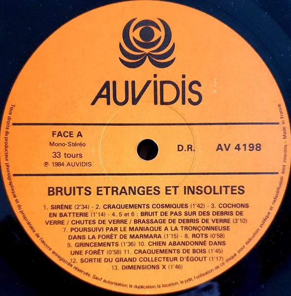 Claude Anthonioz / Jean Humenry - Bruits Etranges Et Insolites | Auvidis (AV 4198) - 3 Claude Anthonioz / Jean Humenry - Bruits Etranges Et Insolites | Auvidis (AV 4198) - 3