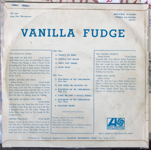 Vanilla Fudge - Vanilla Fudge | Atlantic (AL-32,686) - 2