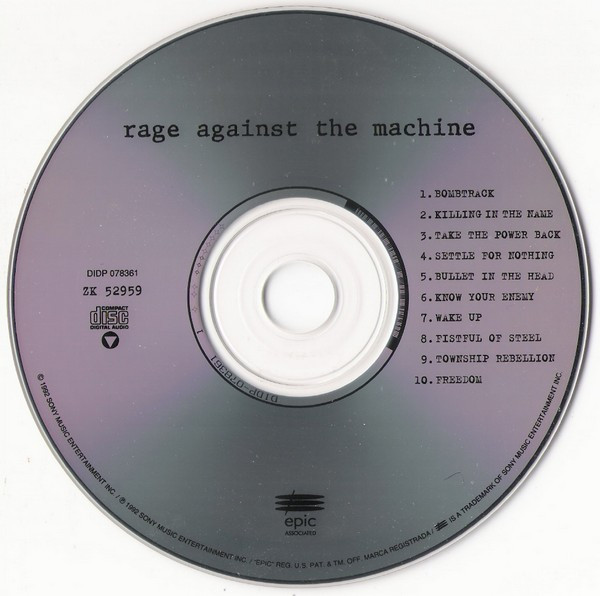 Rage Against The Machine - Rage Against The Machine | Epic Associated (ZK 52959) - 3 Rage Against The Machine - Rage Against The Machine | Epic Associated (ZK 52959) - 3