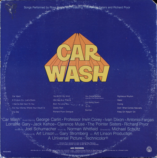 Norman Whitfield - Car Wash (Original Motion Picture Soundtrack) (2LP) [Vinyl] | MCA Records (MCA2-6000) - 4