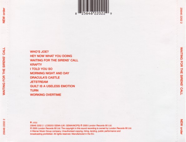 New Order - Waiting For The Sirens' Call | London Records (25646 2202 2) - 2