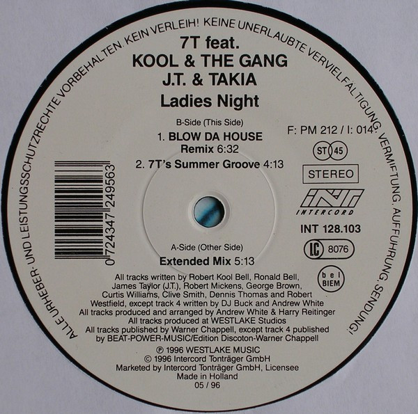 7T Feat. Kool & The Gang - Ladies Night | Blow Up (INT 128.103) - 3