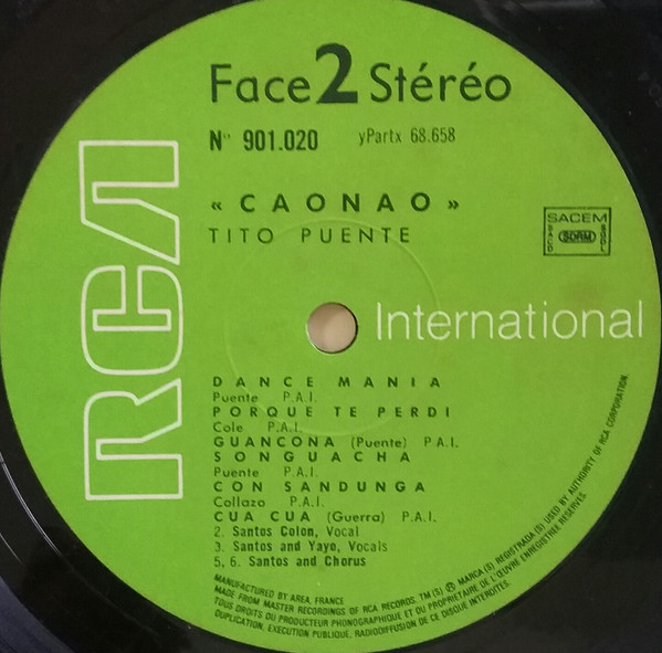 Tito Puente And His Orchestra - Caonao | RCA International (901 020) - 3