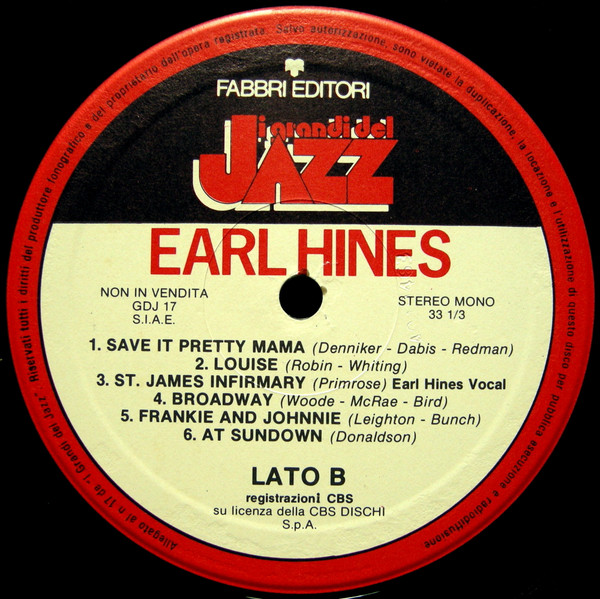 Earl Hines - Earl Hines | Fabbri Editori (GdJ 17) - 4