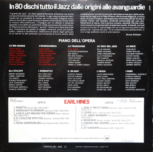 Earl Hines - Earl Hines | Fabbri Editori (GdJ 17) - 2