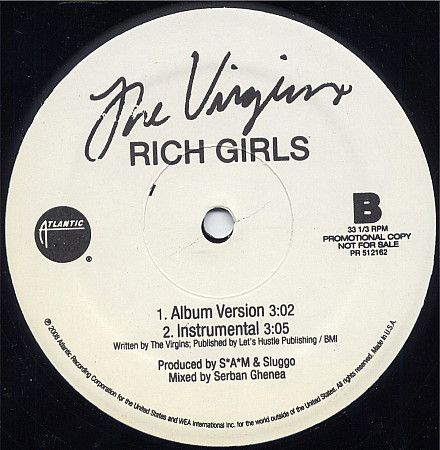The Virgins - Rich Girls | Atlantic (PR 512162) - main