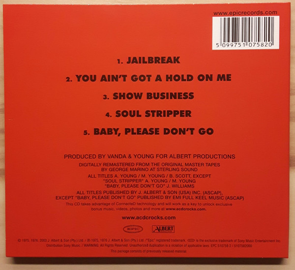 AC/DC - '74 Jailbreak | Epic (510758 2) - 2