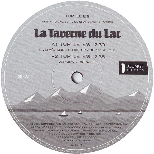 La Taverne Du Lac - Turtle E's | Lounge Records (LR 023/01) - 2 La Taverne Du Lac - Turtle E's | Lounge Records (LR 023/01) - 2