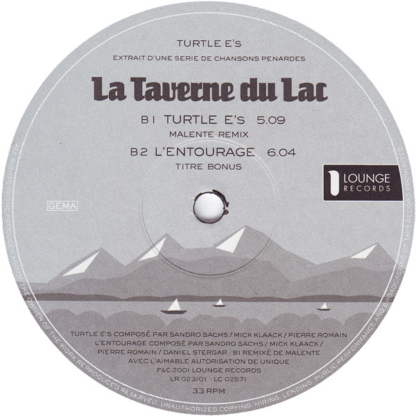 La Taverne Du Lac - Turtle E's | Lounge Records (LR 023/01) - 3 La Taverne Du Lac - Turtle E's | Lounge Records (LR 023/01) - 3