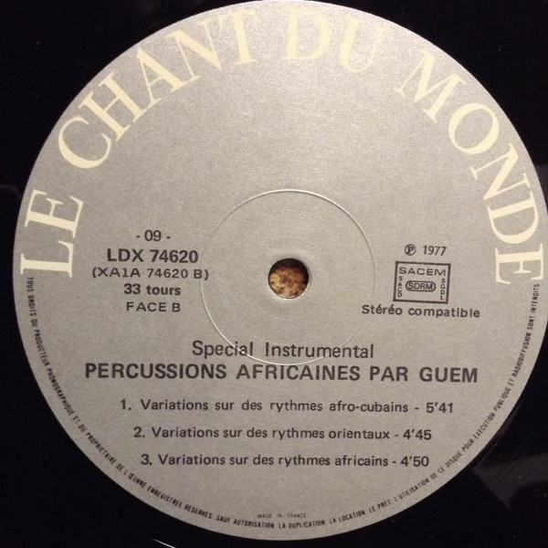 Guem - Rythmes Africains, Afro-Cubains Et Orientaux | Le Chant Du Monde (LDX 74620) - 4 Guem - Rythmes Africains, Afro-Cubains Et Orientaux | Le Chant Du Monde (LDX 74620) - 4