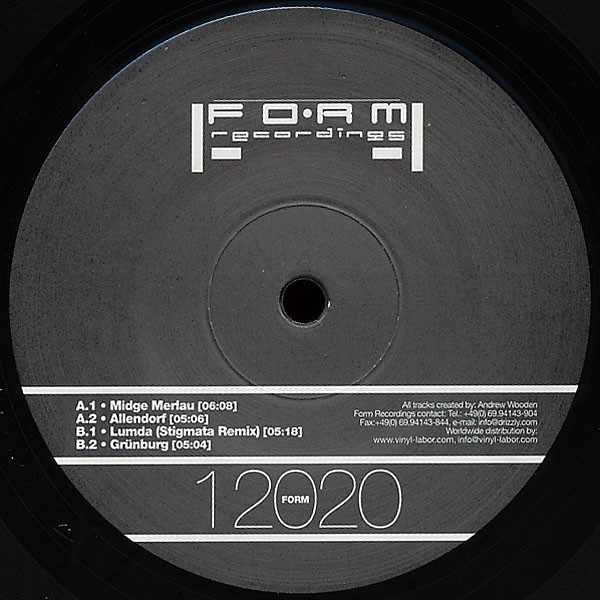 Andrew Wooden - Midge Merlau EP | Form Recordings (FORM12020) - 2