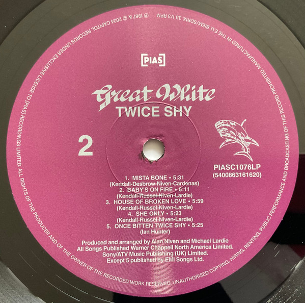 Great White - ...Twice Shy | [pias] (PIASC1076LP) - 4