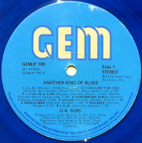UK Subs - Another Kind Of Blues | GEM (GEMLP 100) - 3 UK Subs - Another Kind Of Blues | GEM (GEMLP 100) - 3