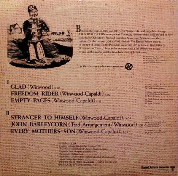 Traffic - John Barleycorn Must Die | United Artists Records (UAS 5504) - 4 Traffic - John Barleycorn Must Die | United Artists Records (UAS 5504) - 4