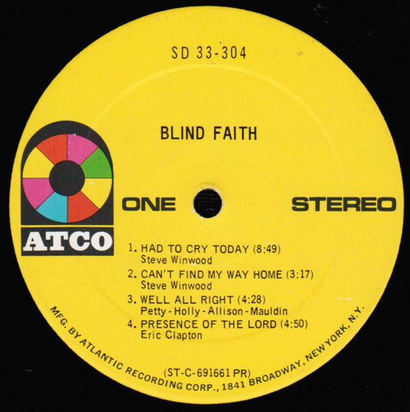 Blind Faith - Blind Faith | ATCO Records (SD 33-304B) - 3