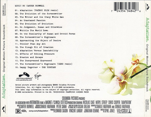 Carter Burwell - Adaptation | Astralwerks (CDASW43484)