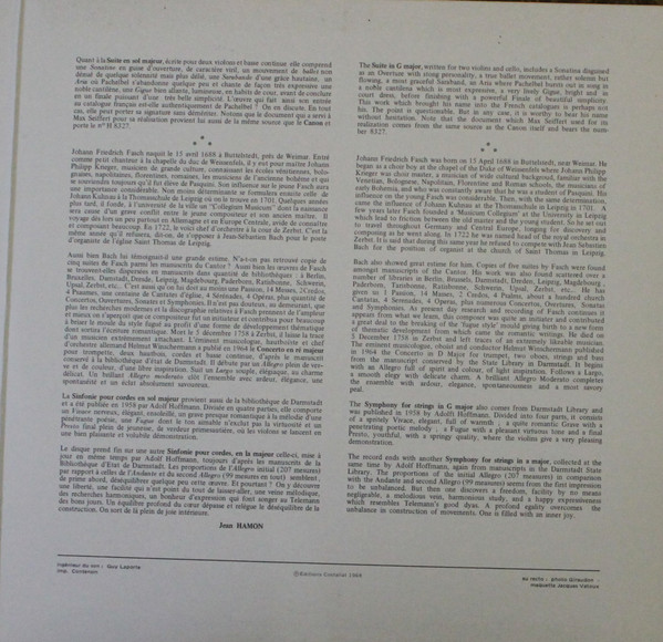 Johann Pachelbel / Johann Friedrich Fasch , Maurice André · Orchestre De Chambre Jean-François Paillard - Le Canon De Pachelbel & Deux Suites Pour Cordes / Le Concerto Pour Trompette De Fasch & Deux Symphonies | Erato (STU 70468) - 3 Johann Pachelbel / Johann Friedrich Fasch , Maurice André · Orchestre De Chambre Jean-François Paillard - Le Canon De Pachelbel & Deux Suites Pour Cordes / Le Concerto Pour Trompette De Fasch & Deux Symphonies | Erato (STU 70468) - 3