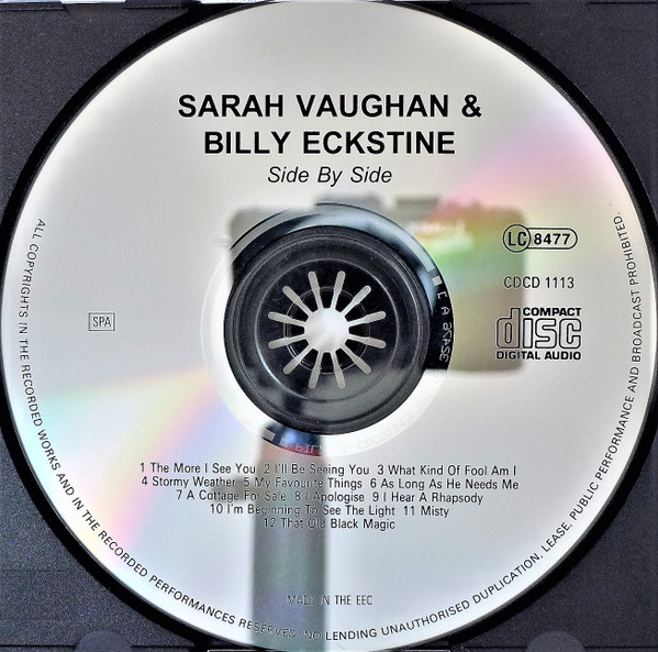 Sarah Vaughan & Billy Eckstine - Side By Side | Classic Jazz (CDCD 1113) - 3