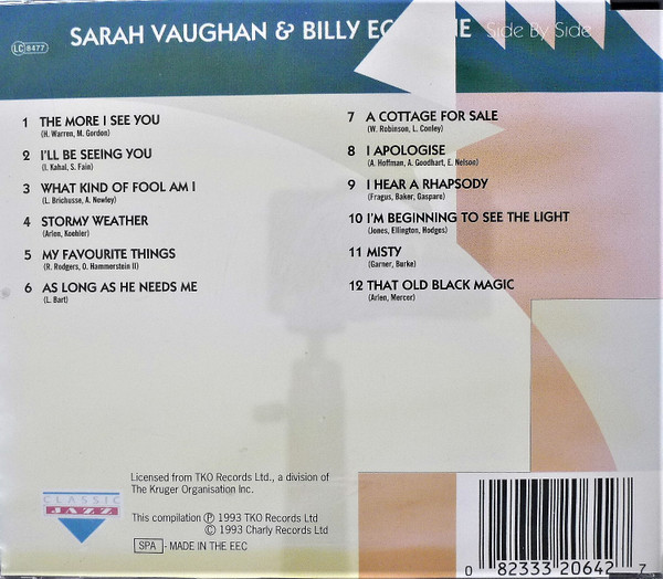 Sarah Vaughan & Billy Eckstine - Side By Side | Classic Jazz (CDCD 1113) - 2