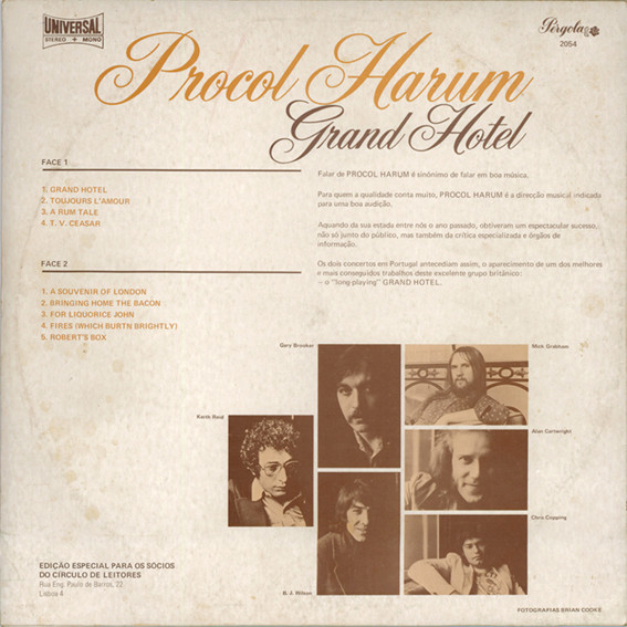 Procol Harum - Grand Hotel | Pergola (2054) - main