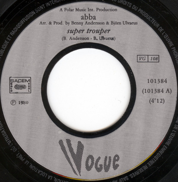 ABBA - Super Trouper / The Piper | Vogue (101384) - 3