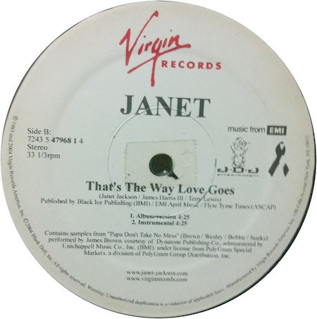Janet Jackson - That's The Way Love Goes | Virgin (7243 5 47968 1 4) - 3 Janet Jackson - That's The Way Love Goes | Virgin (7243 5 47968 1 4) - 3