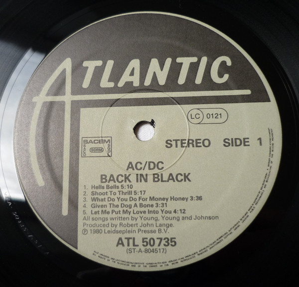 AC/DC - Back In Black | Atlantic (ATL 50 735) - 3