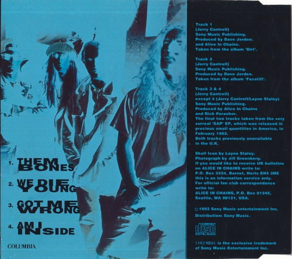 Alice In Chains - Them Bones CD | Columbia (659090 2) - 4 Alice In Chains - Them Bones CD | Columbia (659090 2) - 4
