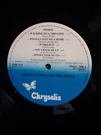 Huey Lewis & The News - Sports | Chrysalis (CHR 1412) - 3 Huey Lewis & The News - Sports | Chrysalis (CHR 1412) - 3