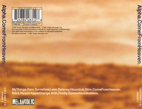 Alpha - Come From Heaven | Virgin (7243 8 44831 2 8) - 2