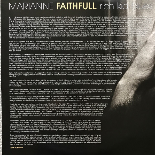 Marianne Faithfull - Rich Kid Blues | Demon Records (DEMREC295) - 4 Marianne Faithfull - Rich Kid Blues | Demon Records (DEMREC295) - 4
