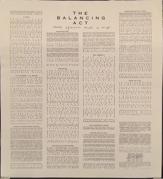 The Balancing Act - Three Squares And A Roof | Primitive Man Recording Company (IRS-42082) - 3 The Balancing Act - Three Squares And A Roof | Primitive Man Recording Company (IRS-42082) - 3
