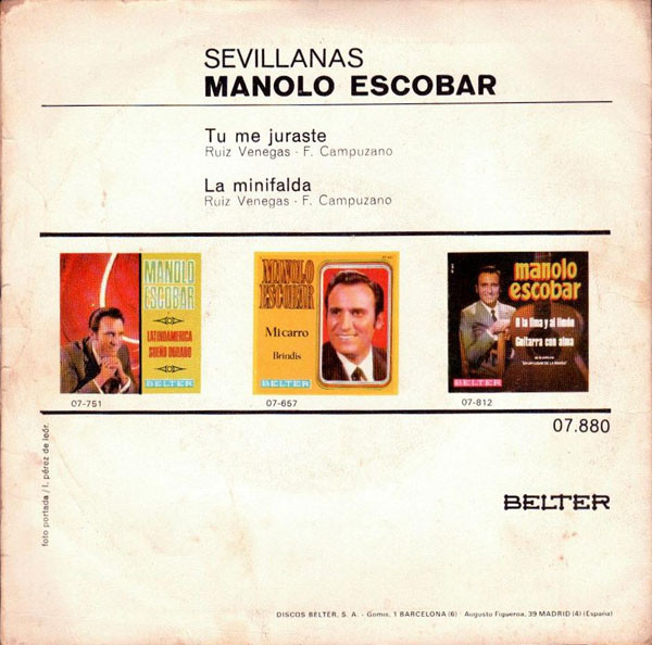 Manolo Escobar - Sevillanas | Belter (07-880) - 2