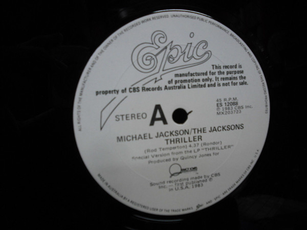 Michael Jackson - Thriller | Epic (ES 12088) - 2