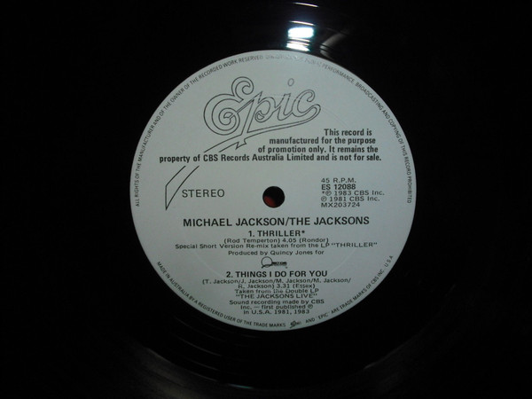 Michael Jackson - Thriller | Epic (ES 12088) - 3