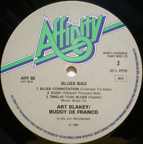 Art Blakey , Buddy DeFranco - Blues Bag | Affinity (AFF 55) - 4 Art Blakey , Buddy DeFranco - Blues Bag | Affinity (AFF 55) - 4