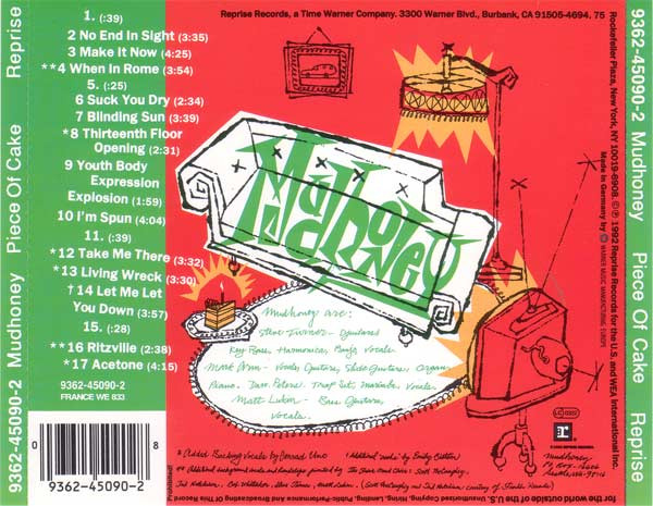 Mudhoney - Piece Of Cake | Reprise Records (9362-45090-2) - 2