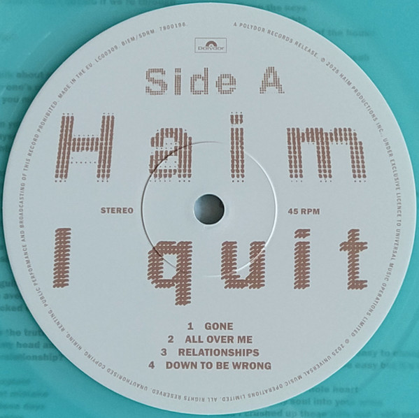 Haim - I Quit | Polydor (7800199) - 4 Haim - I Quit | Polydor (7800199) - 4