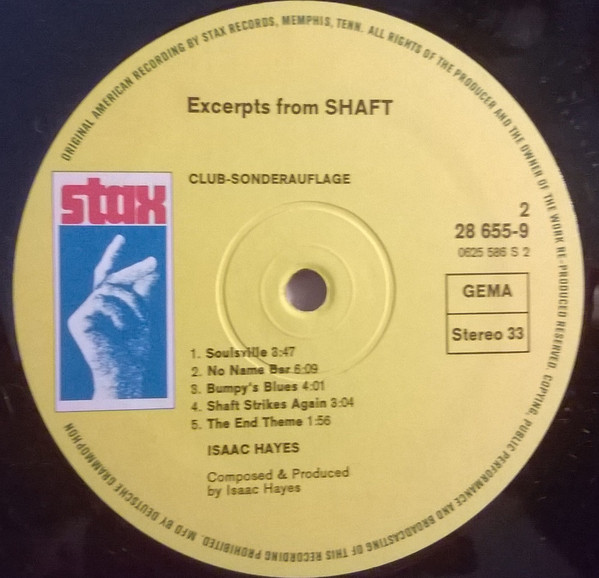 Isaac Hayes - Excerpts From Shaft | Stax (28 655-9) - 4 Isaac Hayes - Excerpts From Shaft | Stax (28 655-9) - 4