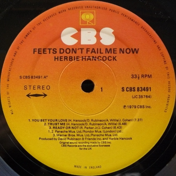 Herbie Hancock - Feets Don't Fail Me Now | CBS (S CBS 83491) - 3