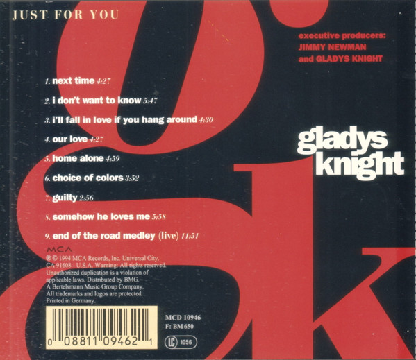 Gladys Knight - Just For You | MCA Records (MCD 10946) - 2