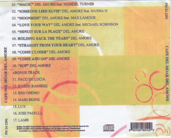 Del Amore - Tome 1 | DJ Center Records (TOME 1) - 2