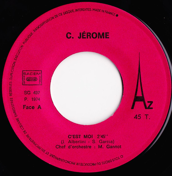 C. Jérôme - C'Est Moi | Disc'Az (SG 497) - 3